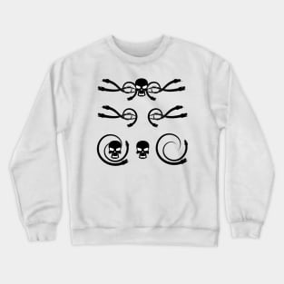 Abstract skulls with snakes Crewneck Sweatshirt